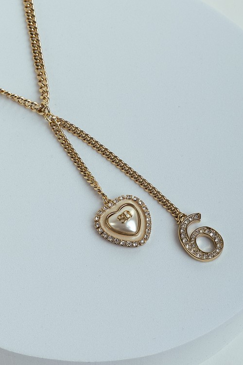 Sixdo Heart And Number Six Chain Necklace